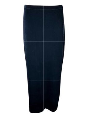 DKNY Vegan Velvet Maxi Skirt in Midnight Onyx, Pull On Style, Size S.